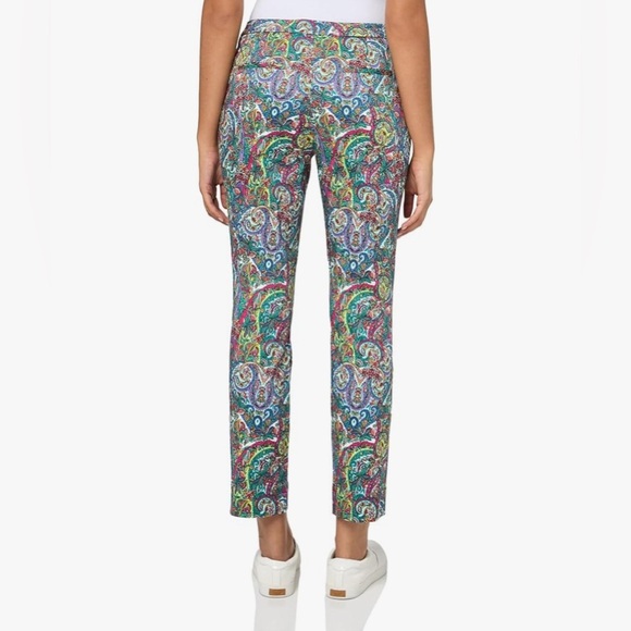 Tommy Hilfiger Women's Paisley Printed Chino Pants Size 6‎ Multicolor Pockets - Picture 2 of 13